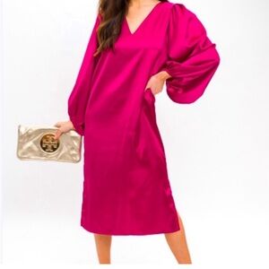 Karlie satin dress women’s large pink long party cocktail special occasion